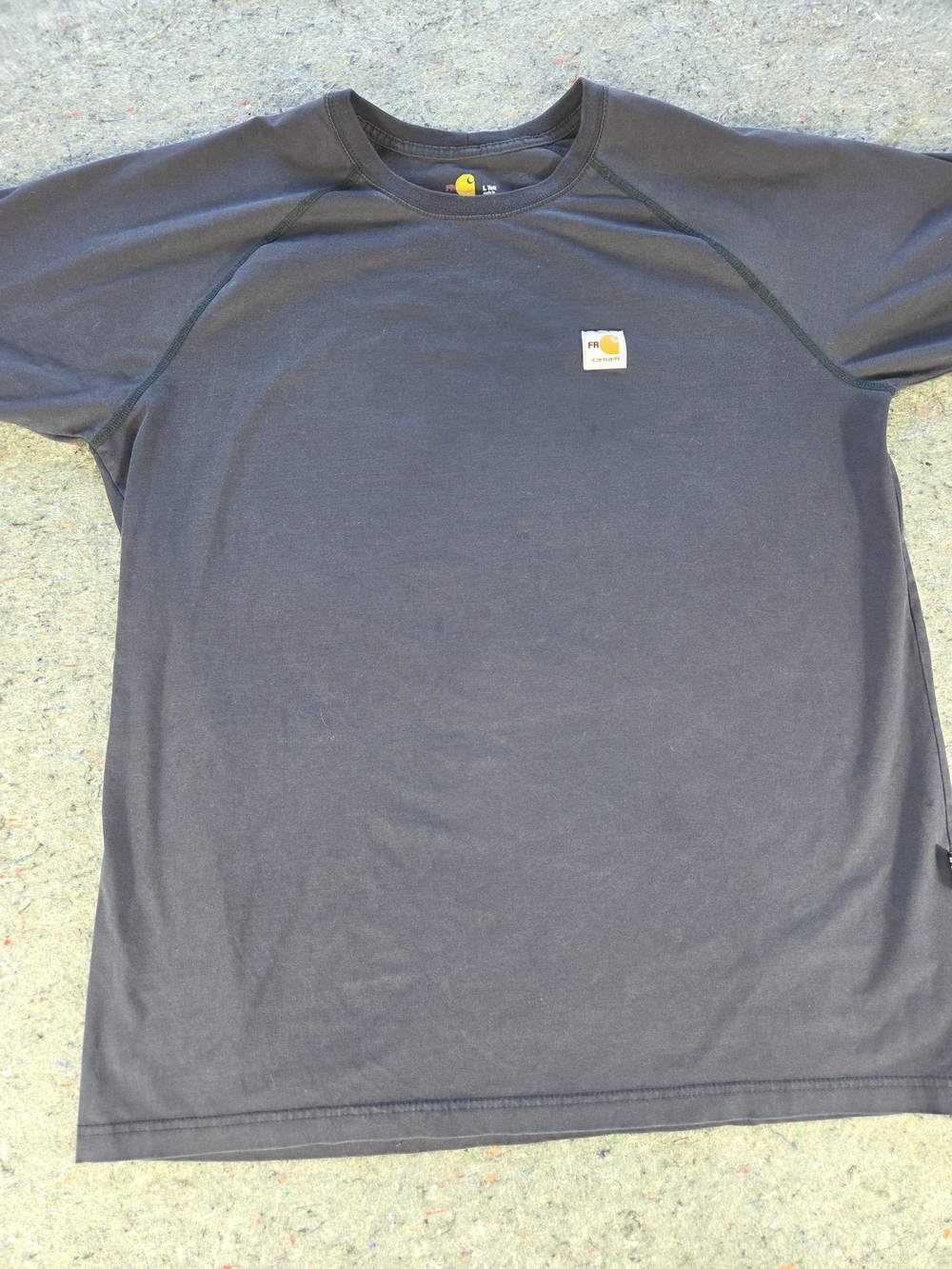 Carhartt FR Force Shirt Men L Tall Flame Resistant CAT 1 Navy Workwear